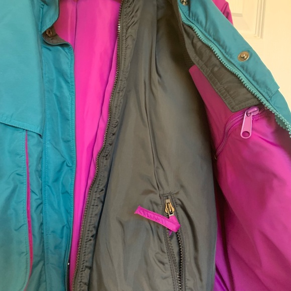 Vintage Columbia Ski Jacket Teal and Purple Size Large - Picture 12 of 15